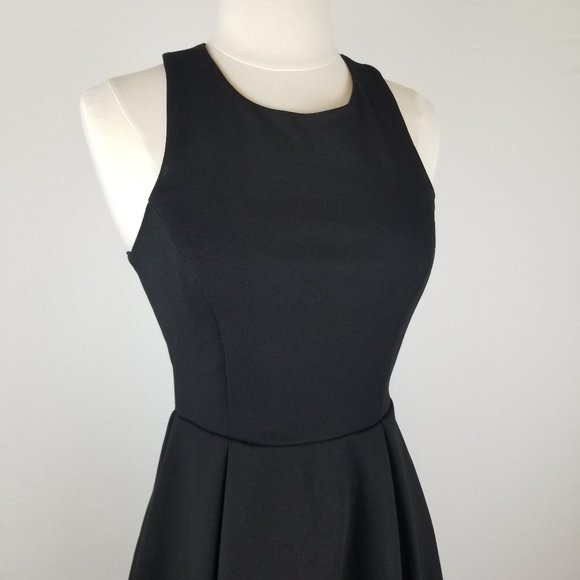 Lulus Black Fit and Flare Skater Mini Dress Sz S - Picture 3 of 10